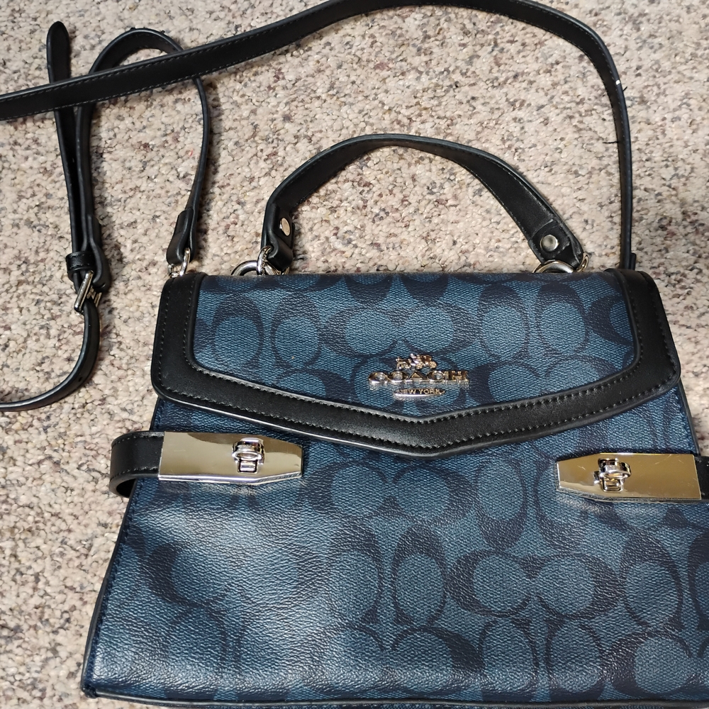 Coach Blue and Black Women's Bag
